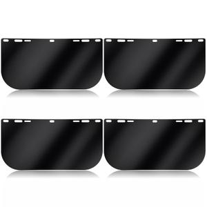 Feekoon 4 Pack Face Shield Replacement Lens, 15.5'' x 8'' Tinted Full Face Shield Compatible with Hobart 770580, Protective Safety Visor Replacement for Welding, Grinding, DIY, Cosplay Helmet