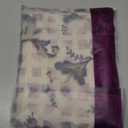 jinchan Linen Kitchen Curtains 36 Inch Vintage Floral Tier Curtains Farmhouse Cottage Cafe Rod Pocket Country Small Window for Laundry Room Bathroom RV 2 Panels Blue on Beige