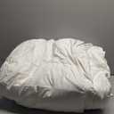 Organic Feather Down Comforter King Size, All-Season Duvet Insert, 100% Organic Cotton, Soft Fluffy Bed Comforter with Corner Tabs(106x90, White)