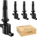 Ignition Coils Pack Replacement for 2.0 2.3 2.5 Ford Focus Escape Ranger 2005 2006 2007 2008 2009 2010 2011 2012 2013 2014 2015 2016 2017 2018 2019, Mazda 3 Tribute Mercury Mariner, FD505 C1453, 4pcs