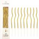 Twisty Birthday Candles 42 Pcs Gold Spiral Coil Candles for Cake Decoration Wedding Party (Metallic Colorful)