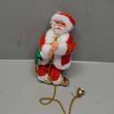 Gfilay Upgraded Climbing Santa Claus on Rope, Animated Electric Musical Christmas Ornament with 3 Modes, Secure Tree Hook & Reinforced White PVC Case, Heartwarming Holiday Decoration Gift