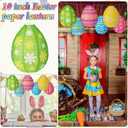 Wenqik 12 Pcs Easter Egg Paper Lanterns Party Decorations 10 Inch Spring Colorful Flower Dot Decorative Ceiling Hanging Lanterns for Home Easter Birthday Party Supplies, 6 Styles(Cute)