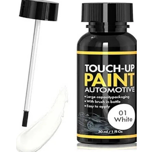 Car Scratch Remover, 30ml White Car Paint Touch Up for Deep Scratches, Quick Drying, Easy to Use, Includes Body Putty & Sandpaper for Professional DIY Finish