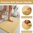 Triohero Large Bathroom Rugs Non Slip Washable Bath Rugs Super Absorbent Bathroom Rug Thin Quick Dry Low Pile Bath Mats, Yellow 36"x48", 36"x48" Rectangular