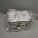 Vaultz Combination Lock Box - 7.25 x 10 x 7.75 Inch Safe Boxes for Money, Documents & Medicine - White