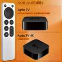 Replacement Remote Control for All Apple TVs: for Apple 4K/ Gen 1 2 3 4/ HD A2169 A1842 A1625 A1427 A1469 A1378 A1218 with TV Control Function