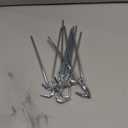 Tent Stakes For Outdoor Camping Heavy Duty Metal, Galvanized Rust-Free Yard Stakes, 10 Garden Edging Fence Hook | Garden Stakes For Gardening & Canopies, Tent Pegs - By Ram-Pro