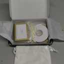 UNIQOOO 8 Set Christmas Acrylic Rectangle Photo Ornaments for Display Picture, 3"x 2" Acrylic Hanging Photo Frame, Double-Sided Picture Frames for Home, Party, Tree Decorations(Gold)