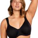 HSIA Bras for Women Minimizer Full Coverage, Plus Size T Shirt Unlined Underwire Smooth Bra, Seamless Cups Joan Ultimate Soft (Black), Size US 36D