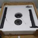 Amazon.com: VASAGLE Round Bar Table, 41.3 Inches Tall Cocktail Pub Table with Multi-Colored Lights and Glass Top, Large Steel Base, for Kitchen, Bistro, Parties, Cloud White and Ink Black : Home & Kitchen