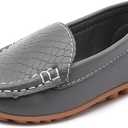 LONSOEN Toddler Little Kid Boys Girls Soft Slip On Loafers Dress Flat Shoes, Size: 24 Toddler 8