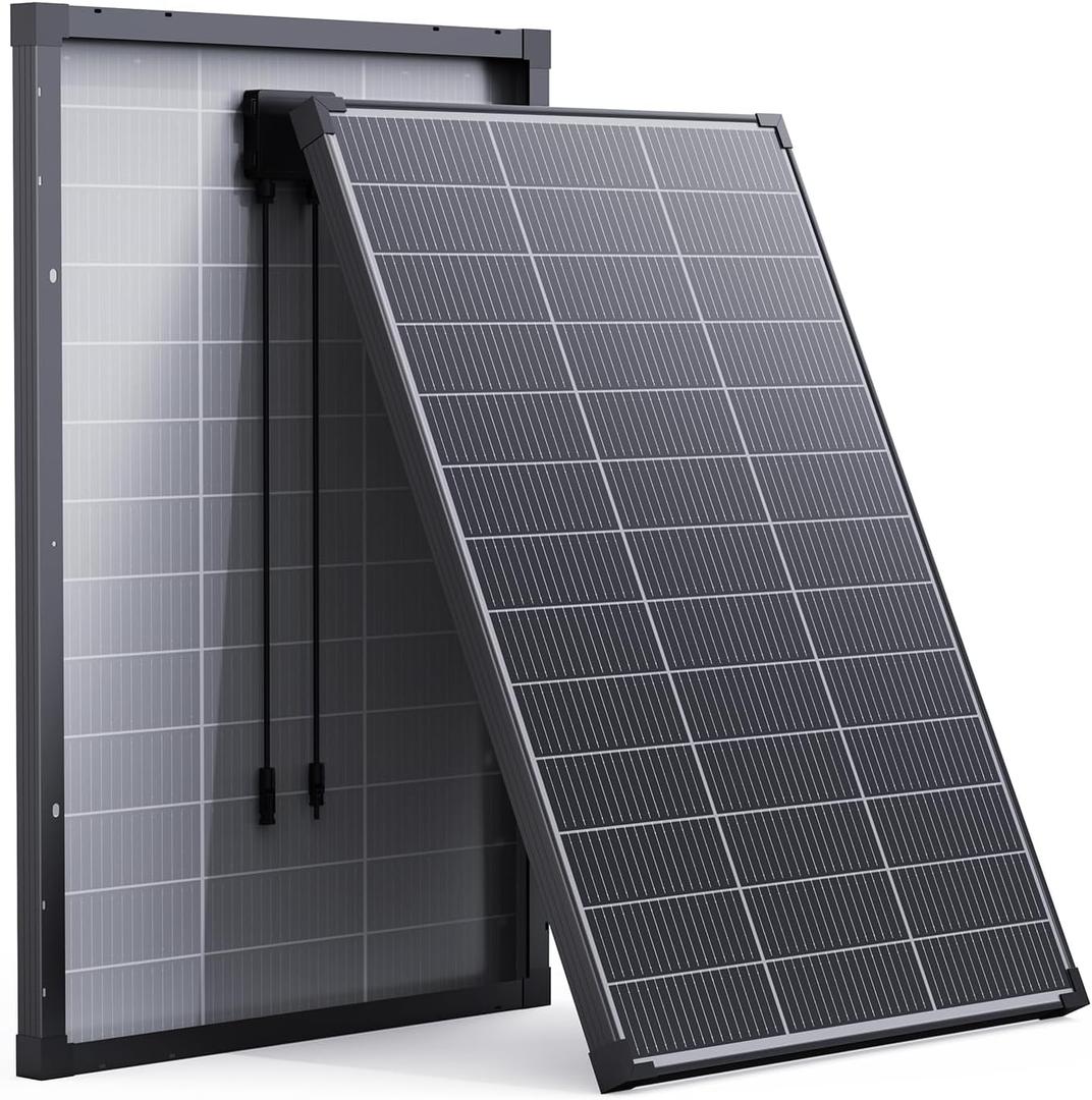 N-Type 16BB 100 Watt Solar Panel,Gifts for Men,Solar Panel 100W 12V,25% High Efficiency Monocrystalline PV Module IP68 Waterproof for RV Marine Rooftop Power Station Off-Grid Systems (1PCS) (1PCS-100W N-Type Panel)