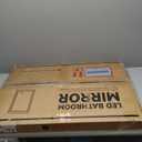 TETOTE 20 x 28 Bathroom LED Mirror Brushed Gold Metal Frame Frontlit & Backlit Vanity Mirror Anti-Fog Stepless Dimmable 3 Colors White/Warm/Natural Vanity with Lights Wall-Mounted