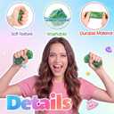 3 x 1 Pcs Stress Cube Bulk Ice Cube Stress Ball Anxiety Relief Soft Squeeze Sensory Ball for Party Favors Prizes Goodie Bag Stuffers (Emerald Green), 1.38 inches