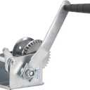 500lbs Capacity Boat Trailer Winch Small Hand Winch Without Cable,Ratio 4.1:1 Gear Crank Strap Gear Winch One-Way Ratchet Manual Operated