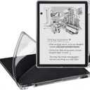 CoBak Clear Case for 11" Kindle Scribe 3rd Generation 2025 / Kindle Scribe Colorsoft, Lightweight Soft TPU Back Cover with Pen Holder and Pen Tips Holder