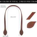 Dimeho 20pcs Leather Purse Straps 23.6" Short Bag Handles with Ear Shape End Holes Bag Making Supplies Crocheted DIY Wallet Hardware Accessories Organize for Tote Making Repairing