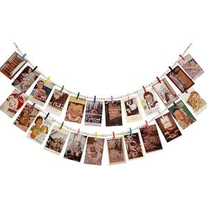 2Pcs Beaded White Strings for Hanging Photos