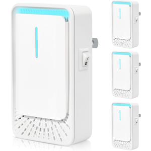 Plug In Air Ionizers - 4Pack Negative Ion Technology Air Purifier, Quiet Mini Air Freshener for Home, Bedroom, Office, Basement - Portable Air Purifiers for Odor, Dust, Smoke, Pets Smell, White