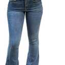 Butt Lifting Jeans for Women Stretch High Waisted Bootcut Denim Pants Light Weight Casual Vintage Wash Boot Cut Womens Jeans (M)