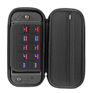 2 x Hard Shell Carrying Case for Switch 2 – Shockproof Travel Storage Bag with 10 Game Card Slots, Wrist Strap & Mesh Pocket, Portable Protective Case for Switch 2 Console (Matte Black)