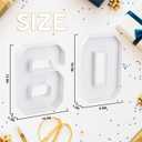 60 Set Cardboard Number for Charcuterie 10.2'' Fillable Tray Charcuterie Paper Box for 60th Birthday Anniversary Party Decorations Chocolate Candy Cupcake Container