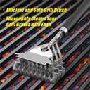 Grill Brush and Scraper, No Bristles Safety Barbecue Brush for Outdoor Barbecue Cleaning Stainless Steel Grill Brush for Grill Cleaning Barbecue Accessories Gift for Men (17inch-Coil)