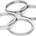 STANCEMAGIC Hubcentric Rings (Pack of 4) - 54.1mm ID to 73.1mm OD - Silver Aluminum Hubrings - Only Fits 54.1mm Vehicle Hubs and 73.1mm Wheel Centerbore - Compatible with Scion Mazda Toyota