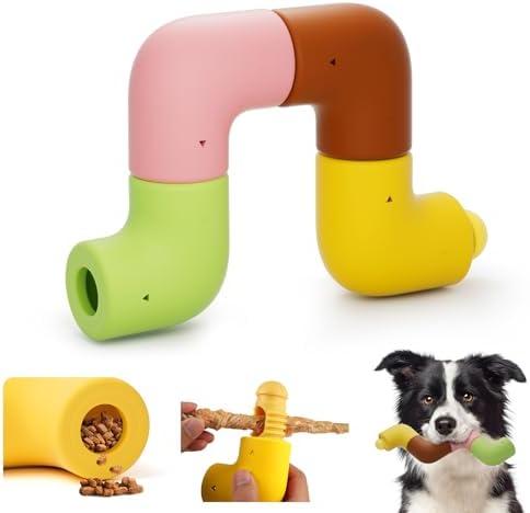 HETOO Dog Toys for Aggressive Chewers: Natural Rubber Chew Toy for Large Medium Breed, Interactive Dog Toys, 8 Pack