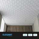 Art3d Decorative PVC Drop Ceiling Tile 2ft x 2ft in White,Glue up Ceiling Panel 24 x 24in.12pcs