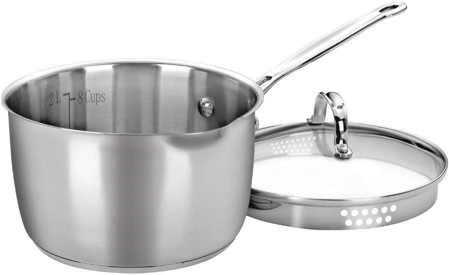 Cuisinart 7193-20P Chef's Classic Stainless 3-Quart Cook and Pour Saucepan with Cover