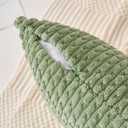 Kevin Textile Pack of 2 Spring Corduroy Decorative Throw Pillow Covers 22x22 Inch Soft Boho Striped Pillow Covers Modern Farmhouse Home Decor for Sofa Living Room Couch Bed Sage Green