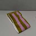 Brown & Purple Two-Tone Striped Hand Towel Lightweight Quick Dry 100% Cotton Ultra Soft Absorbent Hand Towel for Bathroom Home Decorative 13 X 29, 2 Pack