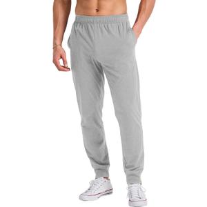 Hanes Originals Cotton Joggers, Jersey Sweatpants for Men with Pockets (Large, Light Steel)
