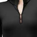 HUDSON womens Long Sleeve Hook & Eye Bodysuit Black, XS
