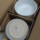 Famiware Milkyway Plates and Bowls Set, 12 Pieces Dinnerware Sets, Dishes Set for 4, White