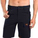 KastKing Rekon Men's Fishing Cargo Shorts, Quick Dry Casual Hiking Shorts for Men, Travel Golf Camping Tactical (Black)