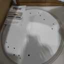 O'NEELDY Modern LED Ceiling Light White Flush Mount Ceiling Lights Fixtures Dimmable 47" Dining Room Light Fixture with Remote 6 Rings Kitchen Lighting Fixtures Ceiling Lamp for Bedroom,Living Room