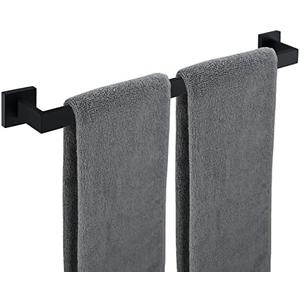 Nolimas Matte Black Bath Towel Bar Single Bars Towel Rack Rod Classic Wall Mounted Stainless Steel Bathroom Towel Bar Toilet Kitchen Towel Shelf Single Layer, 24inch