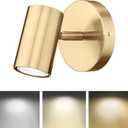 Gold Wall Sconce, Modern Wall Light Fixture, LED Track Lighting with GU10 Bulb for Bedroom Entryway Bathroom Kitchen, SL4830-1W-BB, 1 PACK