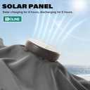 9FT Solar-Powered LED Patio Umbrella with Tilt Crank,Outdoor Market Umbrella with 32 Lights,Sunshade for Deck, Garden and Pool