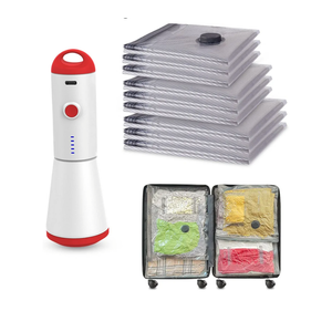 Vacbird Vacuum Bags for Travel with Rechargeable air Pump, Carryon Size Compression Packing Bags for Luggage and Suitcase, Space Saver for Clothes and Clothing 9 Combo Travel Size