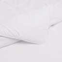 Amazon Basics 3-Piece All-Season Soft Down-Alternative Lightweight Microfiber Comforter Bedding Set, Pinch Pleat Design with Piped Edges, King, Bright White