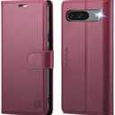 FLIPALM Wallet Case for Google Pixel 10 5G/Pixel 10 Pro, RFID Blocking Credit Card Holder, PU Leather Folio Flip Kickstand Protective Shockproof Cover (Red)