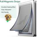 [Parab House] Aluminum XL Dog Door for Door, Open Size:24.4" H x 13.8'', Heavy Duty Doggy Door with Full Enclosed Magnetic Flaps,Extreme Weather Doggie Doors,Giant Doggie Door(Silver, XLarge)Pet Door