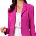 Allegra K Women's Work Office Blazer Stretch Lapel Collar Long Sleeve Jacket Suit Blazer, XS