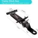 Golf Cart Trailer Hitch Deluxe Kit, Backseat Footrest with 2in Receiver High-Strength Universal Fit for Yamaha Club Car EZGO