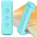 Glocusent USB Rechargeable Book Light for Reading in Bed, Portable Clip-on LED Reading Light, 3 Amber Colors & 5 Brightness Dimmable, Compact & Long Lasting, Perfect for Book Lovers (Blue-Pro Max)
