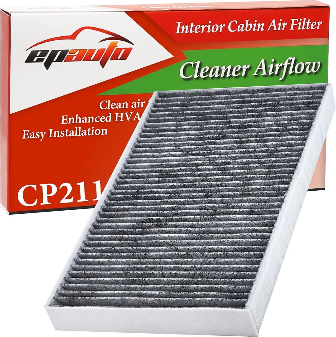 EPAuto CP211 (CF12211) Cabin Air Filter with Activated Carbon, Replacement for Audi Q5, Q7, A4, A5, Q8, RS, S, Sportback, Quattro, and e-tron Fits Select Models 20172025